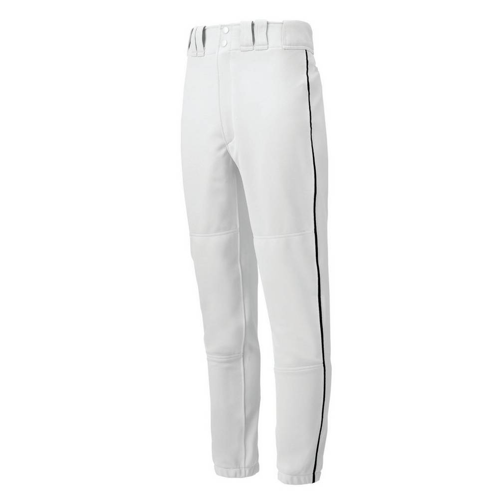 Panske Tepláky Mizuno Premier Piped Baseball Biele/Čierne Vypredaj YWHK62147